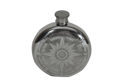Compass Flask Pewter 6 oz