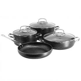 Korkmaz Galaksi 7 Piece Non Stick Aluminum Cookware Set Silver
