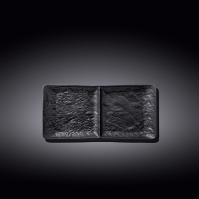 RECTANGULAR 2 SECTION DISH 10.5" X 5" | 27 X 13 CM
