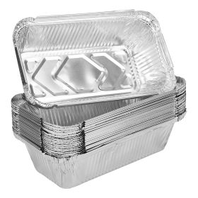 20Pcs Disposable Aluminum Foil Pans 4.14x7.4x1.85in Recyclable BBQ Trays Aluminum Drip Pans For Cooking Heating Storing Food