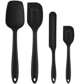 4Pcs Silicone Spatula Set 446 Heat Resistant Jar Spoon Spatula Kitchen Utensils For Baking Mixing Scraping Cooking Baking Dishwasher Safe
