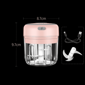Quick Chop Powered Herbs,Veggie Chopper And Salsa Maker (Color: Pink)