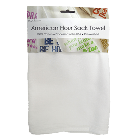American Flour Sack Towel by Craft Basics (Pack of 10) (Color: Soft white, size: 13" x 13")