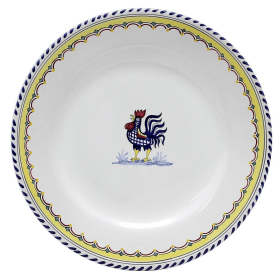 ORVIETO ROOSTER Dinner Plate (Color: Blue, size: 11 DIAM. (Dimensions measured in Inches))