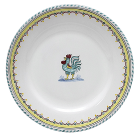 ORVIETO ROOSTER Dinner Plate (Color: Green, size: 11 DIAM. (Dimensions measured in Inches))