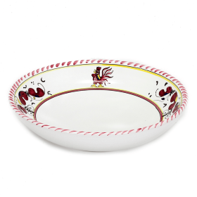 ORVIETO ROOSTER Coupe Bowls (Color: Red, size: 9 DIAM. X 2 HIGH (Dimensions measured in Inches))
