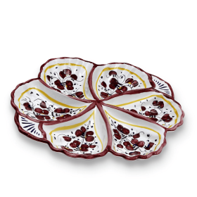ORVIETO ROOSTER: Serving Tray (Color: Red, size: 13 DIAM x 2 HIGH (Dimensions measured in Inches))