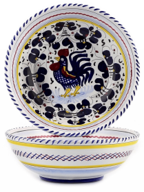 ORVIETO ROOSTER Coupe Bowls (Color: Blue, size: 8 DIAM. X 3 HIGH (Dimensions measured in Inches))