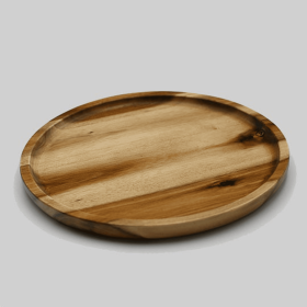 Acacia round Plate / Platter (Color: Wood, size: 10" Diameter)
