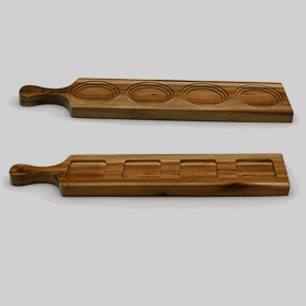 Acacia doublesided flight Board (Color: Wood, size: 17.5" long)