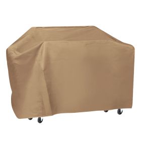 57-inch BBQ Grill Cover Weather Resistant Outdoor Barbeque Grill Covers UV Resistant w/ PU Coating Adjustable Strap Fasteners for Charcoal Gas Electri (Option: Ta)